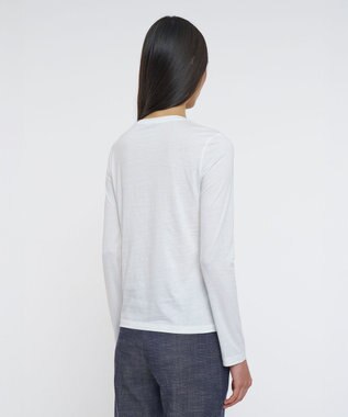 JOSEPH 【洗える】コットンシルク　ロングスリーブティーシャツ Off white