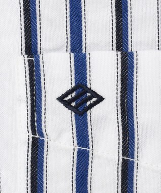 JOSEPH ABBOUD 【キングサイズ・吸水速乾・イージーケア】ソアロンストライプシャツ サックスブルー系1