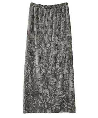 CRAFT STANDARD BOUTIQUE クラッシュベロアサイドスリットスカート Gray