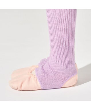 Chacott キッズ レッグウォーマー ライラック