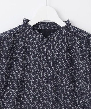 J.PRESS LADIES チェーンプリント スリットネック カットソー ネイビー系5