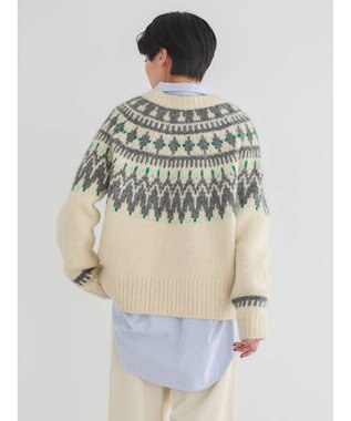 AMERICAN HOLIC フェアアイル柄ニットプルオーバー Ivory