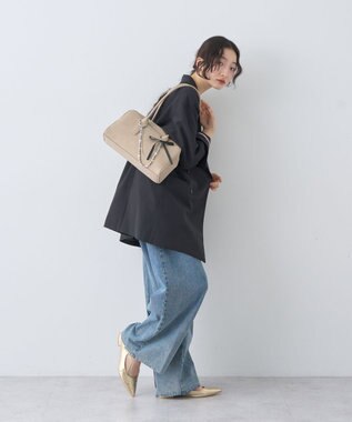 earth music&ecology リボンパールバッグチャーム シルバー