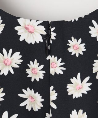 組曲 L 【組曲×setsuko sagittaire】ハイカウントストレッチプリントワンピース ブラック系6