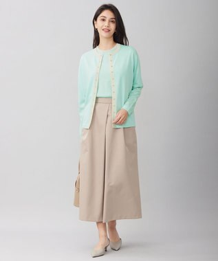 自由区 L 【アンサンブル対応・洗える】シャインハイゲージ カーディガン ミント