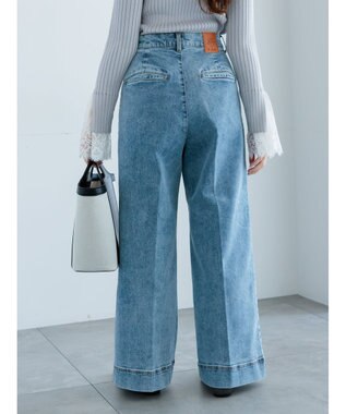 Te chichi ワイドデニムパンツ サックスブルー