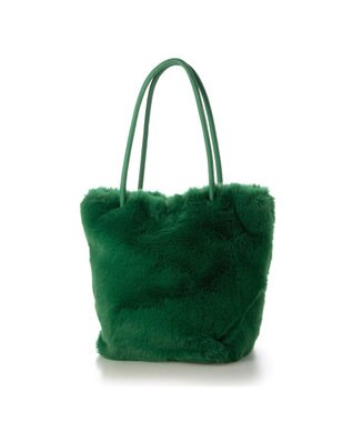 UNBILLION カシュカシュ cachecache / フェイクラビットハトメトートバッグ グリーン