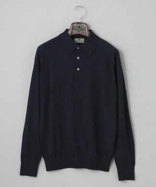 GOTAIRIKU ハイゲージ＿ニットポロ ネイビー系