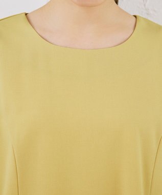 Tiaclasse 【洗える】パフスリーブチュニックブラウス イエロー