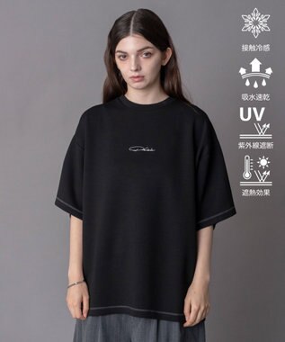  【機能T/ユニセックス着用ITEM】カラーステッチワンポイントT（SS）