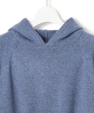 J.PRESS YORK STREET 【WOMEN】ウールカシミヤ フーディニット ダルブルー系