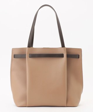 LA BAGAGERIE コンビカラーA4トートバッグ ダークグレージュ