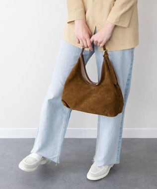 INTER-CHAUSSURES 【CHRISTIAN VILLA】ソフトルックストートバッグ ブラウンコンビ