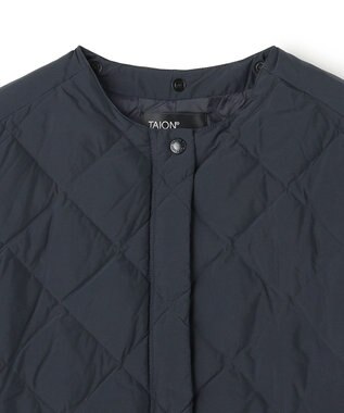 UNFILO 【自宅で洗濯OK / 軽量で暖かい】TAIONコラボ 2WAY キルティングダウン ネイビー