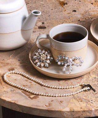 TOCCA OPEN CLOVER PEARL NECKLACE 淡水パール 2WAYネックレス シルバー系