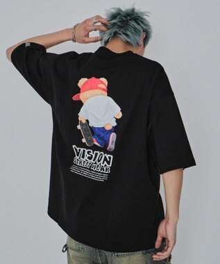WEGO 【ユニセックス着用ITEM/MLサイズ展開】別注VISIONベアグラフィックT（SS） ブラック
