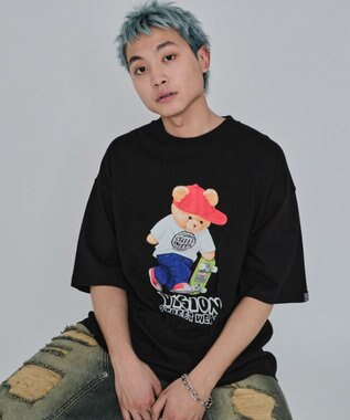 WEGO 【ユニセックス着用ITEM/MLサイズ展開】別注VISIONベアグラフィックT（SS） ブラック