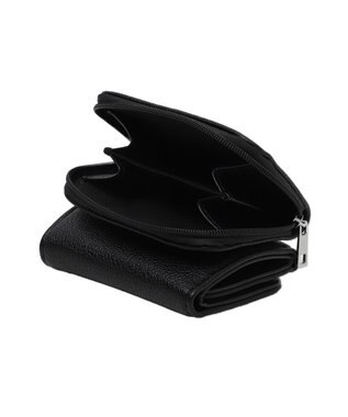 WEGO シンプルフラップミニウォレット ブラック