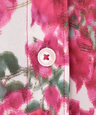 23区GOLF 【WOMEN】【接触冷感・UVケア・吸水速乾】ブーゲンビリア柄 ポロシャツ ピンク系5