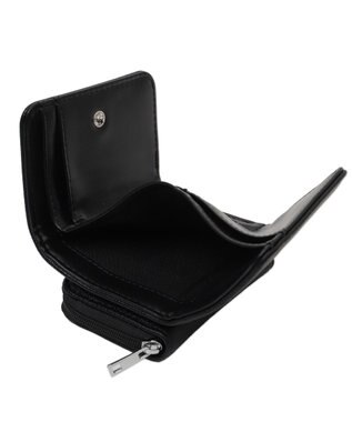 WEGO シンプルフラップミニウォレット ブラック