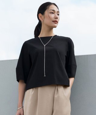 ICB L シャツジーナプレーディング ランタンスリーブカットソー