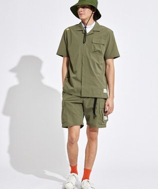 PW CIRCULUS 【高通気 / 軽撥水 / 軽量のDotAir 使用】【MEN】ベルテッドショーツ カーキ系