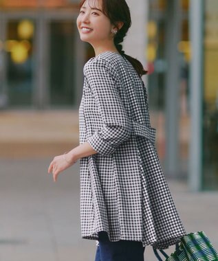 Tiaclasse 【おのののかさん着用】半袖＆七分袖選べる袖丈バックフレアチュニック