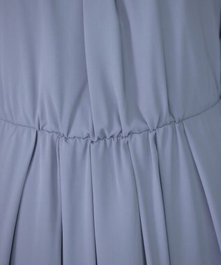 Tiaclasse 【洗える】タックパールワンピース ブルー