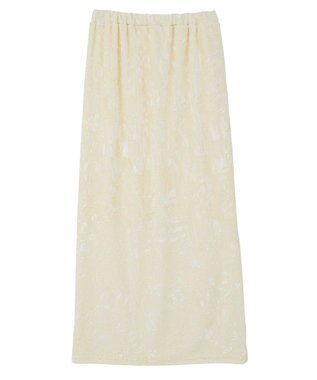 CRAFT STANDARD BOUTIQUE クラッシュベロアサイドスリットスカート Off White