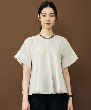  ブライトシアーシャンブレー ブラウス