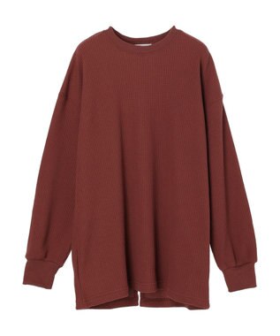 CRAFT STANDARD BOUTIQUE ワッフルレイヤード風プルオーバー Brick Red