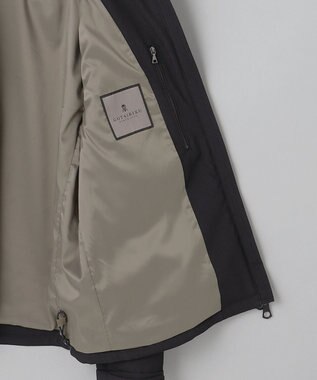 GOTAIRIKU 仕事で着られる【シワになりにくい/洗える/ストレッチ/吸水速乾】バブルテック フーデッドブルゾン ブラック系