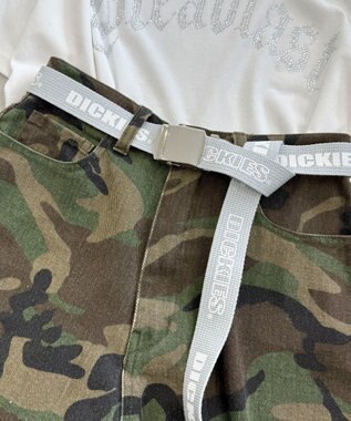 WEGO 【ユニセックス着用ITEM】Dickies　ロゴプリントベルト ライトグレー