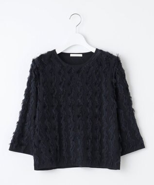 【洗える】カットジャガード ニット