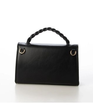 UNBILLION cachecache ねじりハンドルおこし金具2wayミニショルダー ブラック