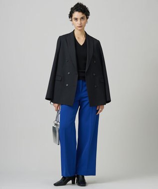 ICB 【洗える】 Peツイルダウンファブリック ワイドパンツ ロイヤルブルー系