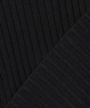 uncrave ラスターシアーニット ワイドリブトップス ブラック