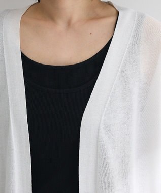 Green Parks 接触冷感七分袖カーディガン Off White