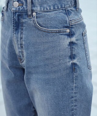 Tiaclasse 【安田美沙子さん着用・洗える】ストレッチストレートデニム ブルー