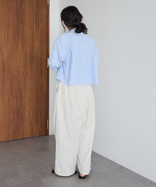 CRAFT STANDARD BOUTIQUE クロップドレングスシャツ Sax