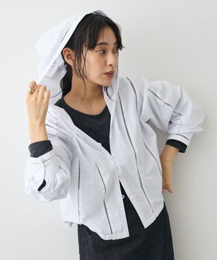 CRAFT STANDARD BOUTIQUE 梯子レースフード付きブラウス