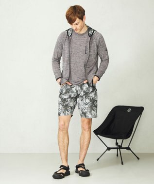 JOSEPH ABBOUD MOUNTAIN 【UNISEX】軽量/ECO撥水 3Dエンボスリーフショーツ ライトグレー系6