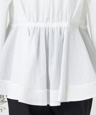 23区 【エステータ】サッカーオーガンジー タックブラウス ホワイト系