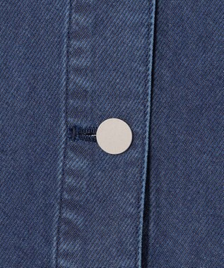 ICB L ナチュラルソフトデニム クロップドジャケット バイオデニム