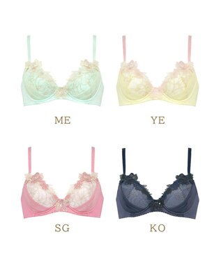 Wing Wing Lesiage　【2720シリーズ】ブラジャー　シアー感のあるラグジュアリーなデザイン　ウイング／ワコール　PB2720 メロン