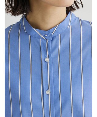 Green Parks ボリュームタックブラウス Stripe