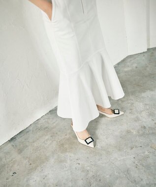 GRACE CONTINENTAL ミディマーメイドスカート ホワイト