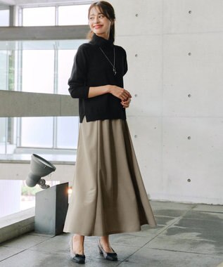 Tiaclasse 【選べる】フレア＆タイトカノコスカート フレア：ベージュ