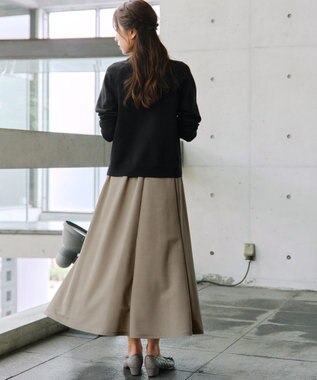 Tiaclasse 【選べる】フレア＆タイトカノコスカート フレア：ベージュ