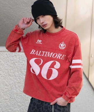 WEGO 【ユニセックス着用ITEM】ナンバリングT（長袖） レッド